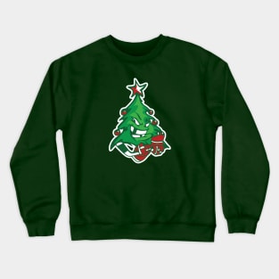 Christmas Tree Hockey Crewneck Sweatshirt